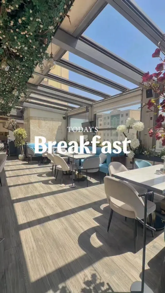 Breakfast dishes from the new menu at Bilkana Rooftop